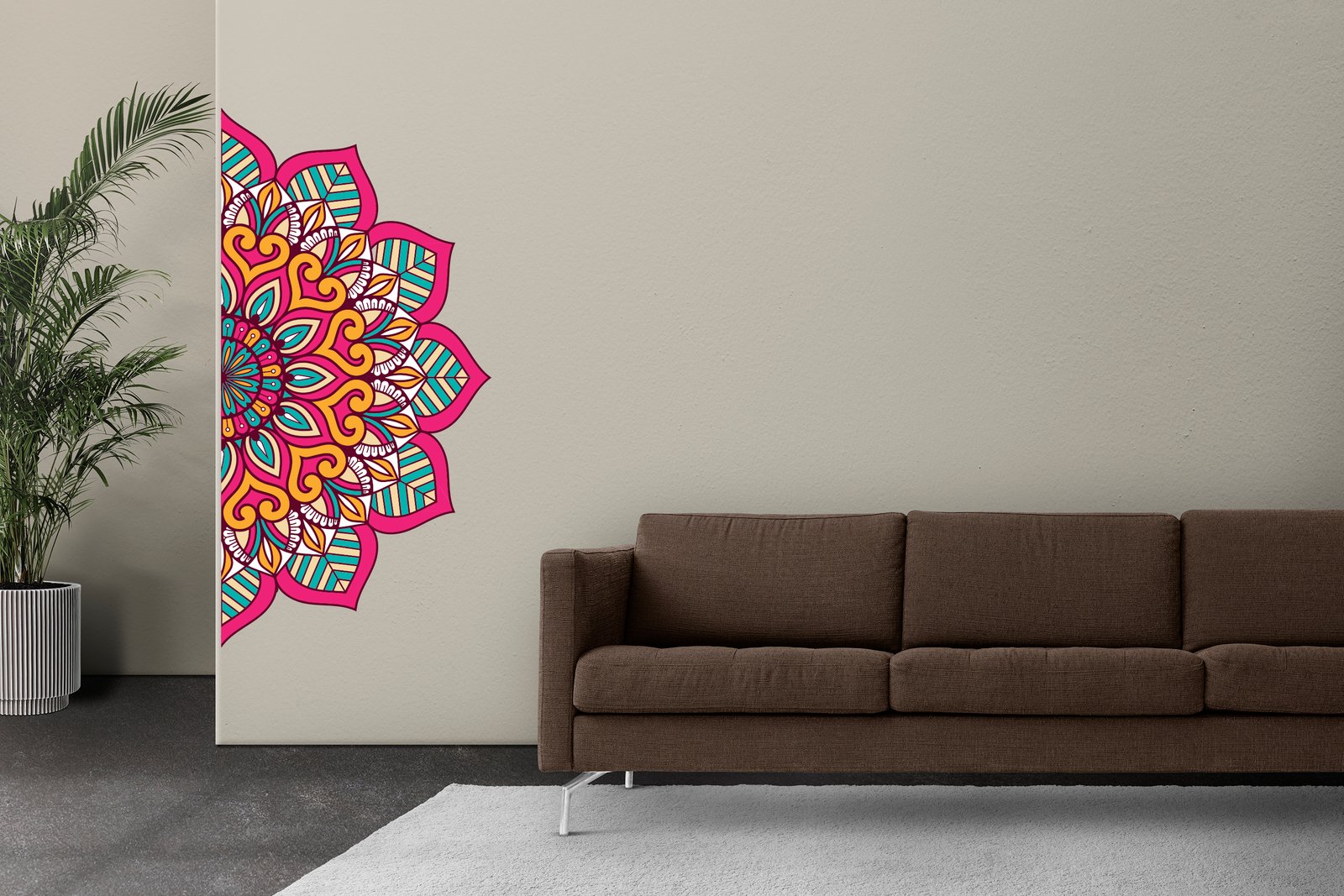 Mandala Floral Decals wallpaper Peel and Stick decorative masterpiece for home decor